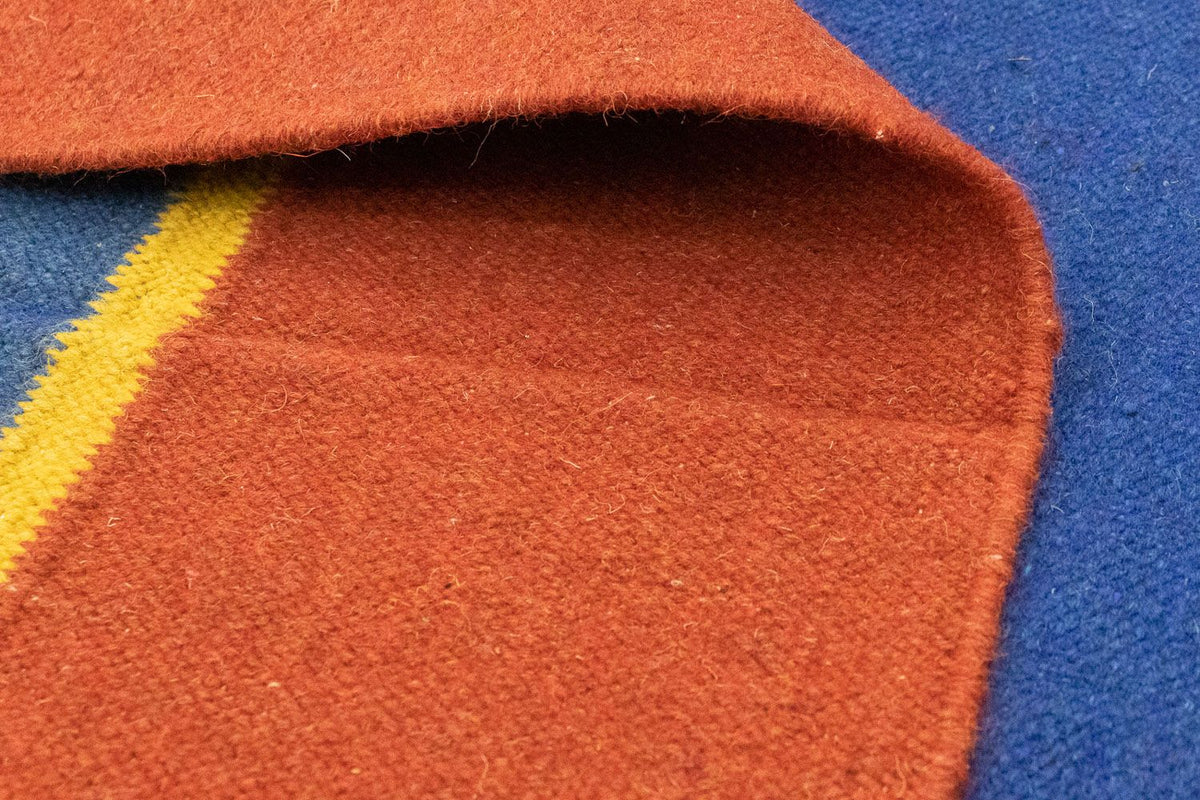 Kelim matta - trendig - 300 x 200 cm - blå