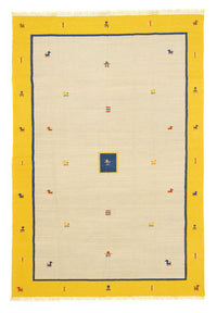 Kelim matta - trendig - 300 x 200 cm - beige