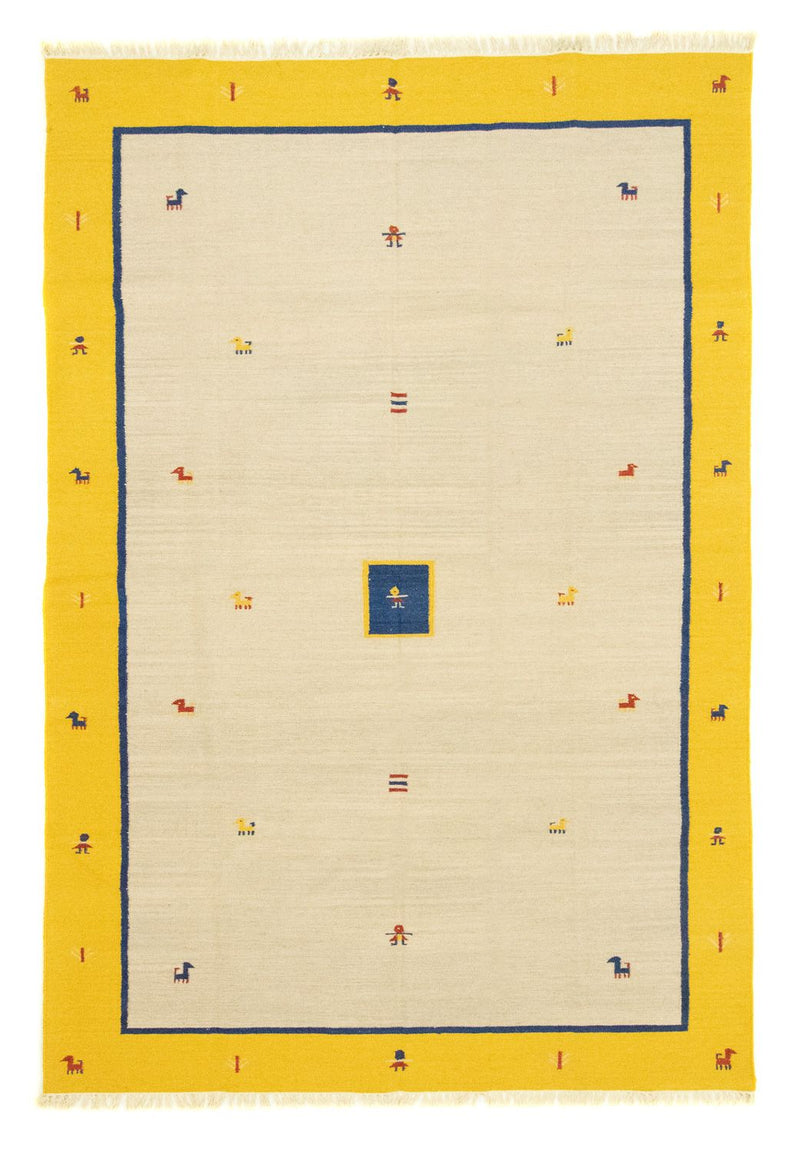 Kelim matta - trendig - 300 x 200 cm - beige