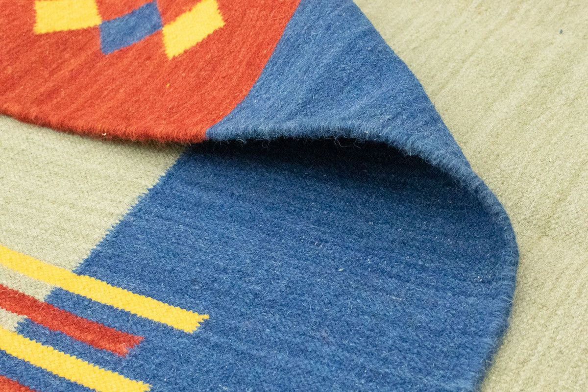 Kelim matta - trendig - 300 x 200 cm - grön