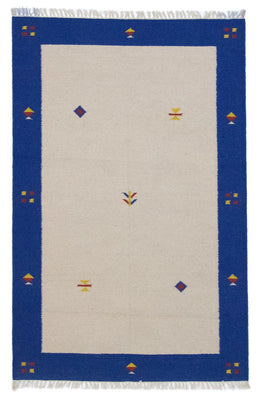 Kelim matta - trendig - 180 x 120 cm - beige