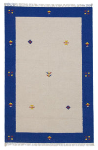 Kelim matta - trendig - 180 x 120 cm - beige