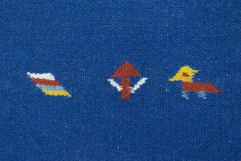 Kelim matta - trendig - 180 x 120 cm - blå