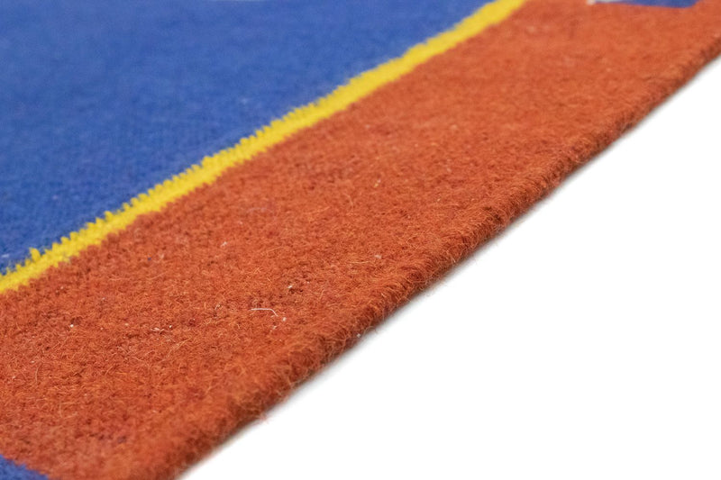 Kelim matta - trendig - 180 x 120 cm - blå