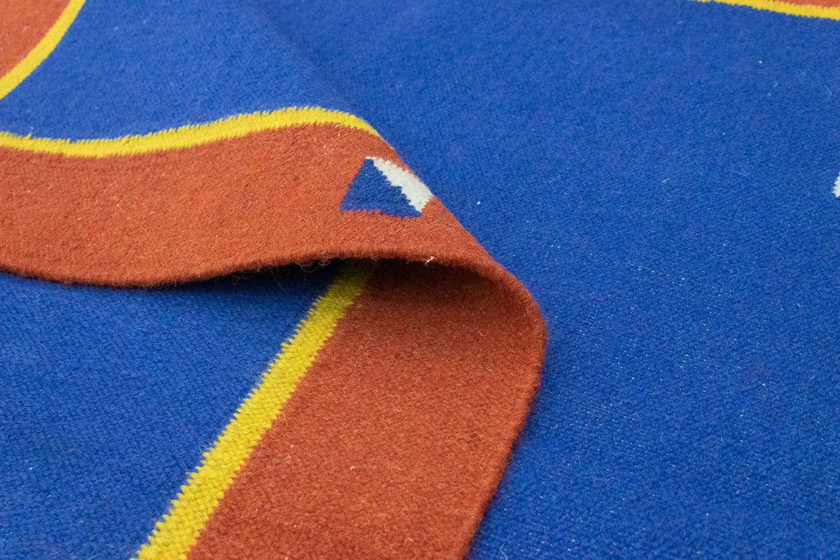 Kelim matta - trendig - 180 x 120 cm - blå