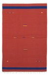 Modern kilim Mattan 120x180cm - Ullmatta - Rektangulär / Röd / 120 x 180 cm Rektangulär