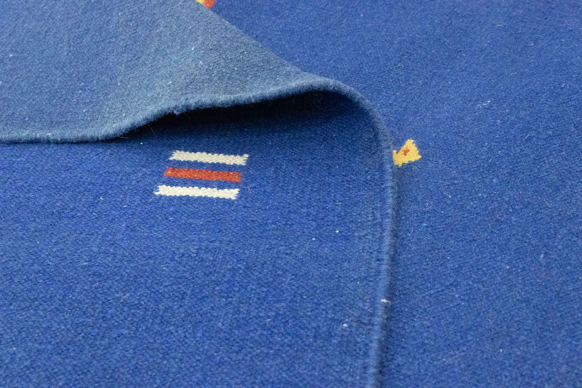 Kelim matta - trendig - 300 x 200 cm - blå