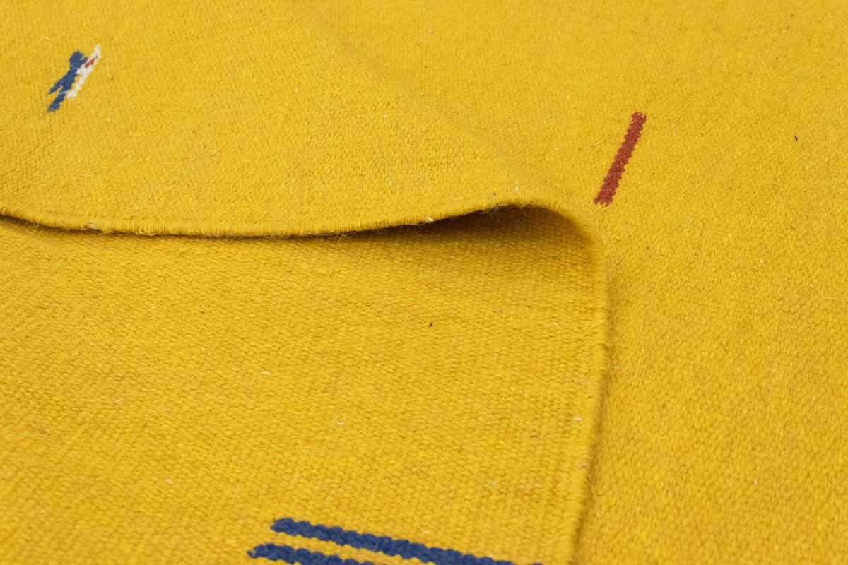 Kelim matta - trendig - 180 x 120 cm - gul