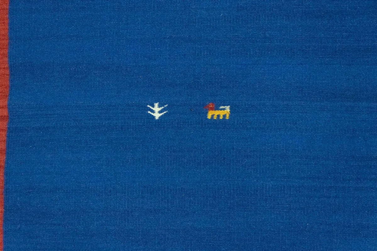 Kelim matta - trendig - 180 x 120 cm - blå