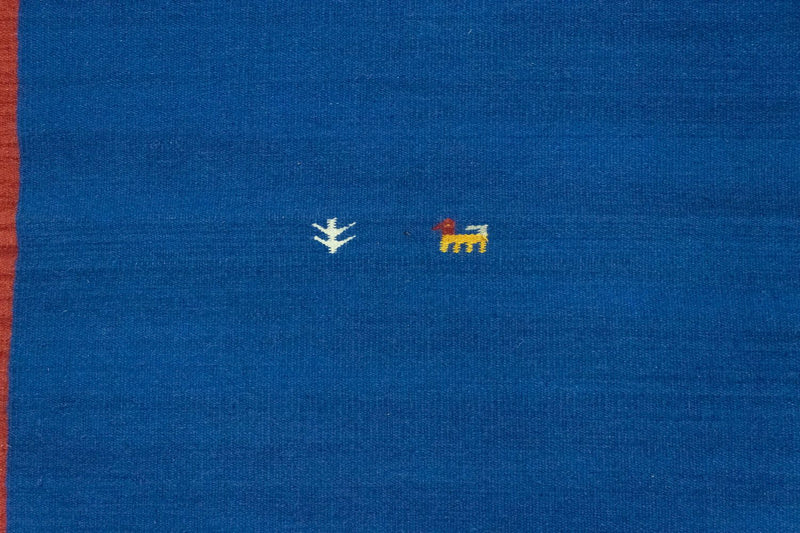 Kelim matta - trendig - 180 x 120 cm - blå