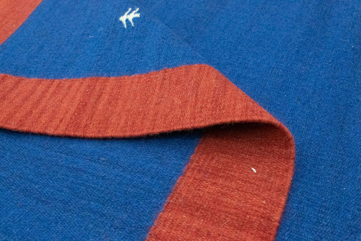 Kelim matta - trendig - 180 x 120 cm - blå