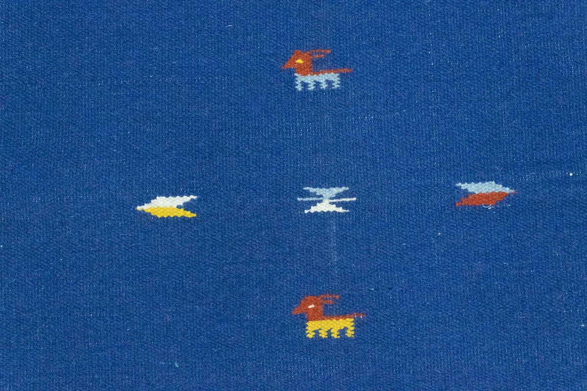 Kelim matta - trendig - 180 x 120 cm - blå