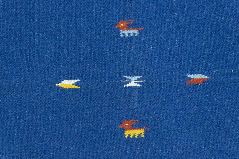 Kelim matta - trendig - 180 x 120 cm - blå