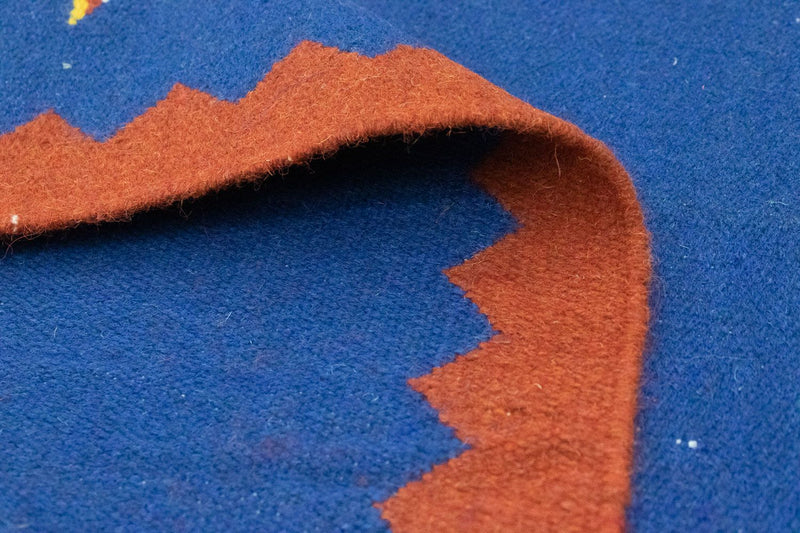 Kelim matta - trendig - 180 x 120 cm - blå