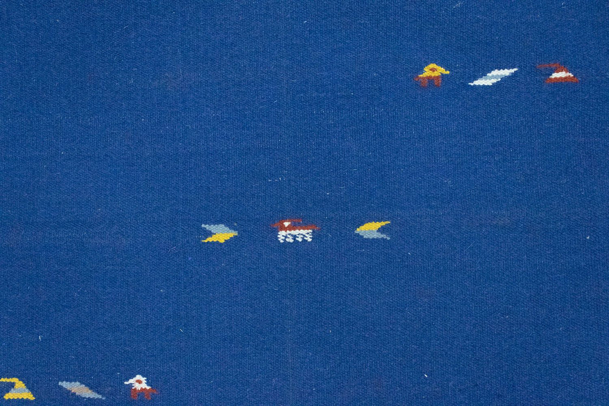 Kelim matta - trendig - 180 x 120 cm - blå