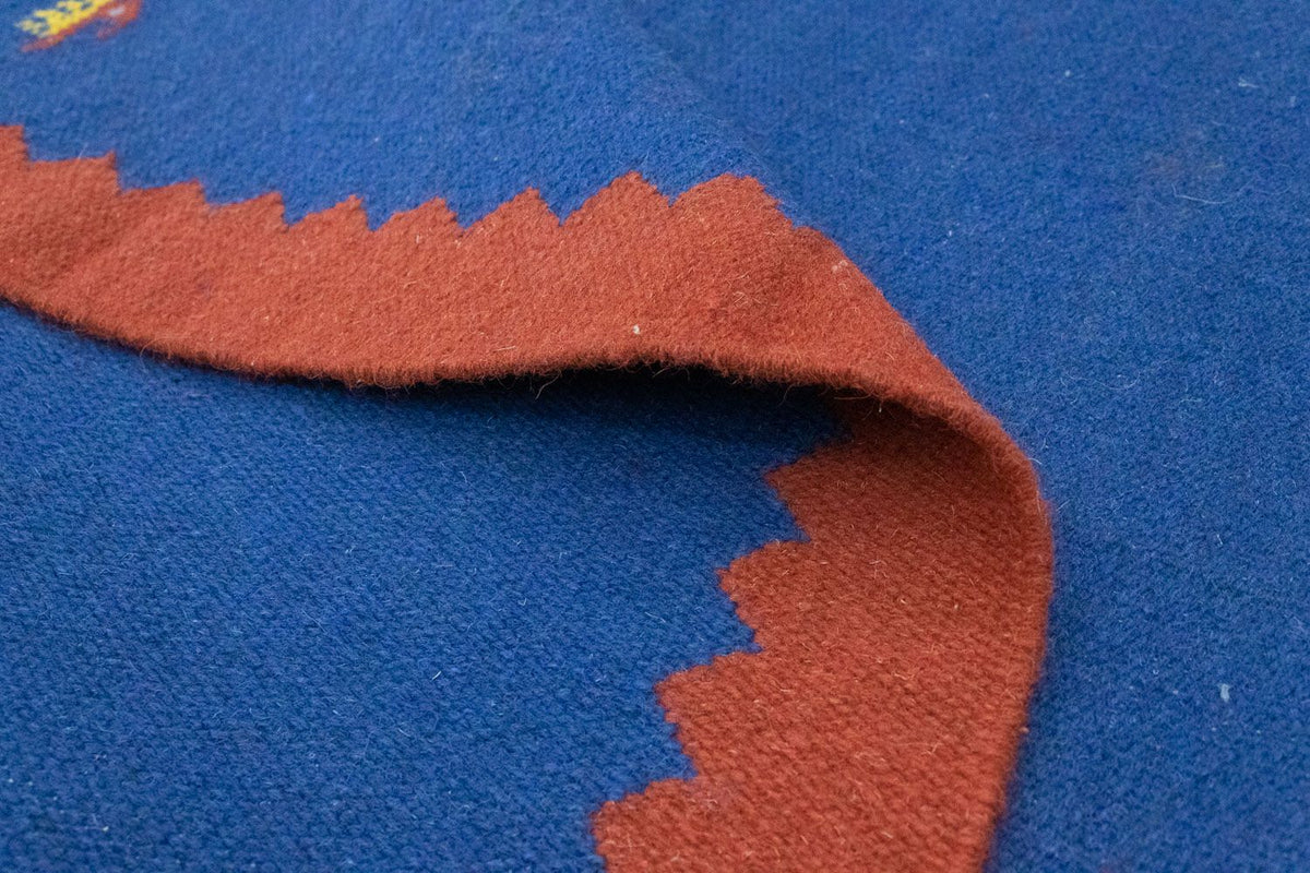 Kelim matta - trendig - 180 x 120 cm - blå