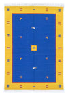 Modern kilim Mattan 140x200cm - Ullmatta - Rektangulär / Blå / 140 x 200 cm Rektangulär