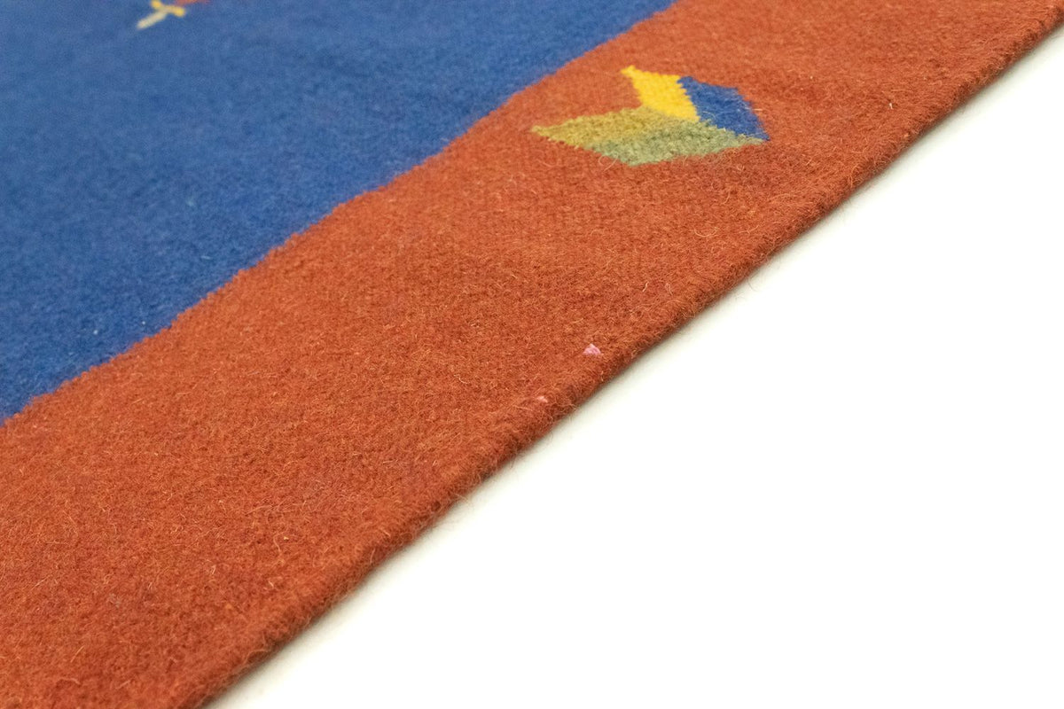 Kelim matta - trendig - 300 x 200 cm - blå