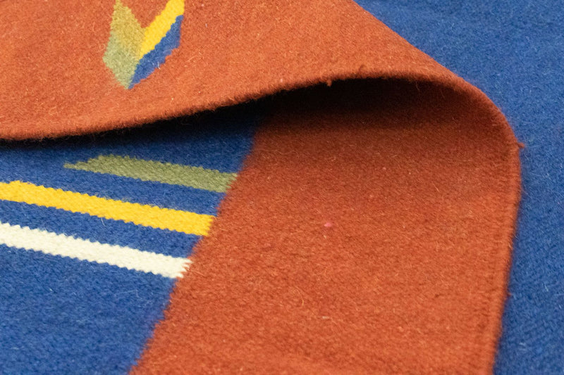 Kelim matta - trendig - 300 x 200 cm - blå