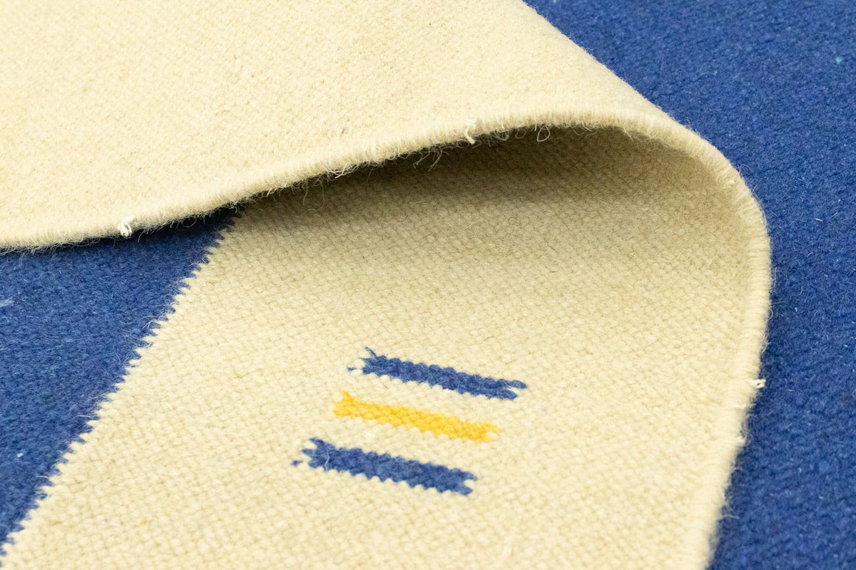 Kelim matta - trendig - 300 x 200 cm - blå