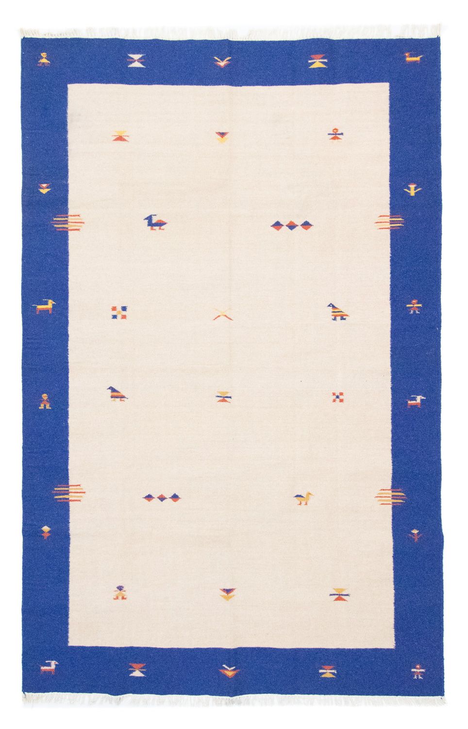 Kelim matta - trendig - 300 x 200 cm - beige