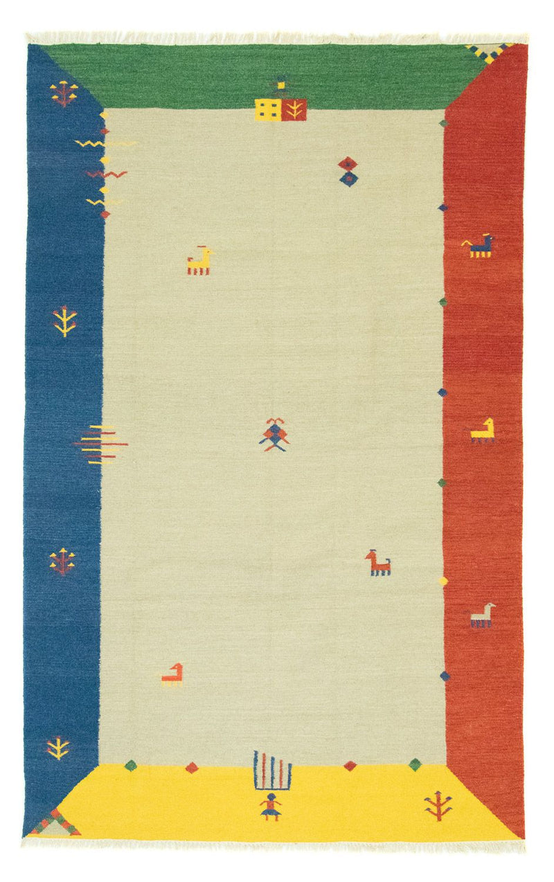 Kelim matta - trendig - 300 x 200 cm - beige