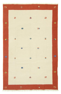 Kelim matta - trendig - 300 x 200 cm - beige