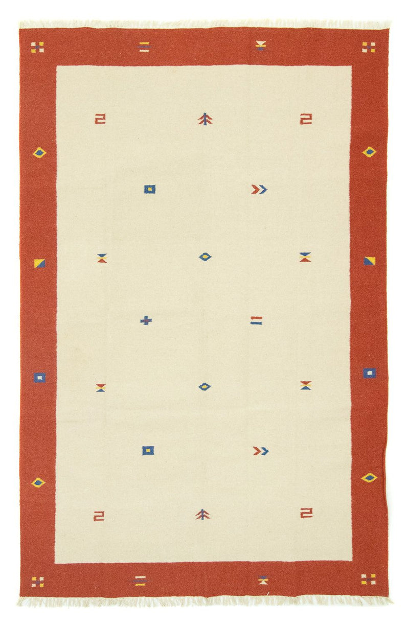 Kelim matta - trendig - 300 x 200 cm - beige