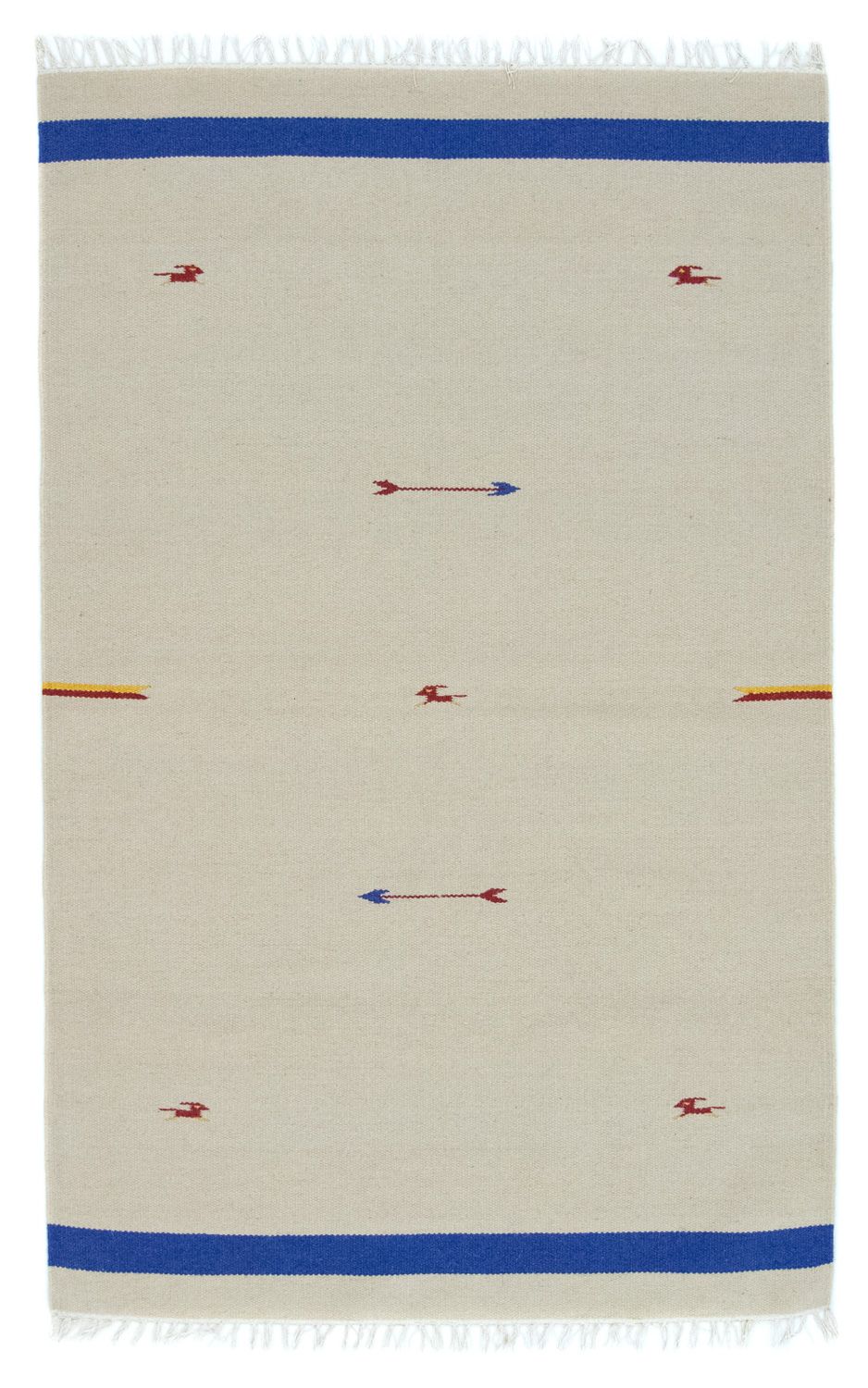 Kelim matta - trendig - 180 x 120 cm - beige