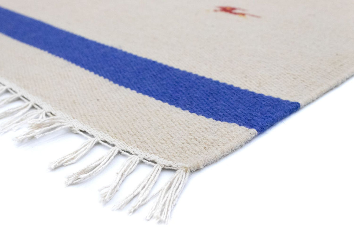 Kelim matta - trendig - 180 x 120 cm - beige