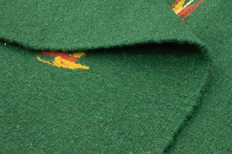 Kelim matta - trendig - 180 x 120 cm - mörkgrön