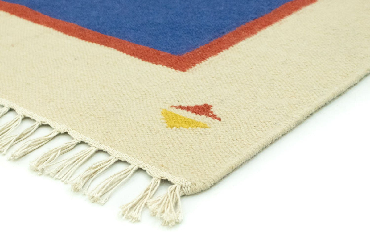 Kelim matta - trendig - 180 x 120 cm - blå