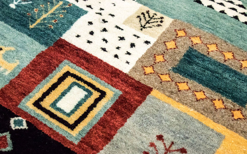 Gabbeh-matta - Loribaft Persian - 198 x 150 cm - färgad