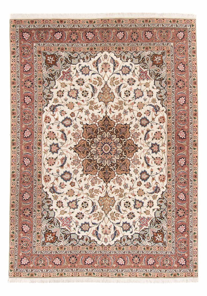 Persisk matta - Tabriz - Royal - 214 x 149 cm - grädde