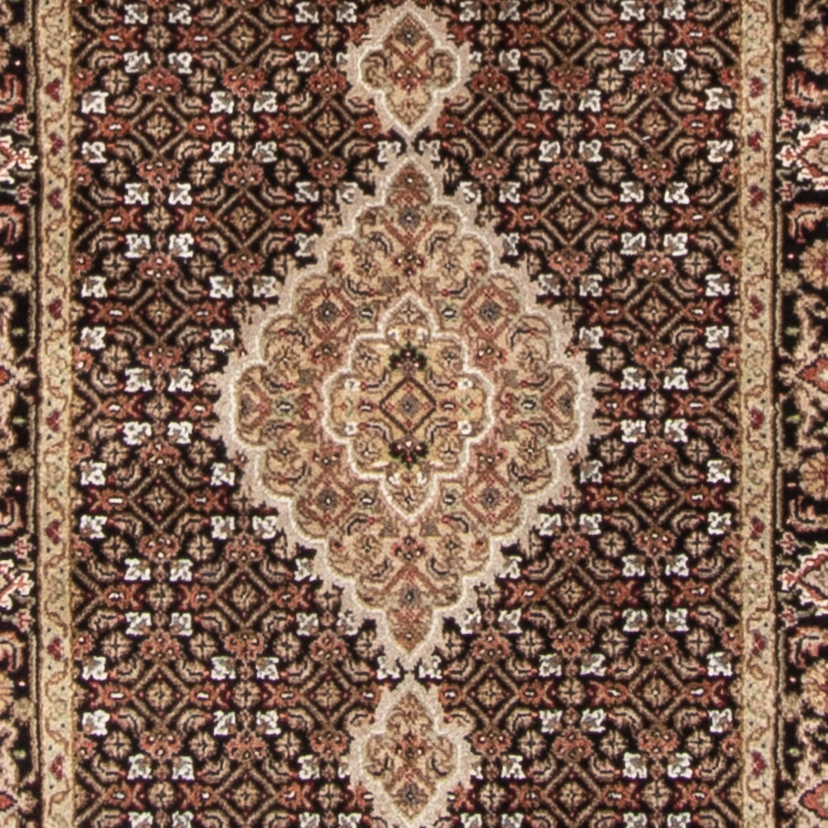 Runner Orientaliska mattor - Tabriz - 372 x 81 cm - svart