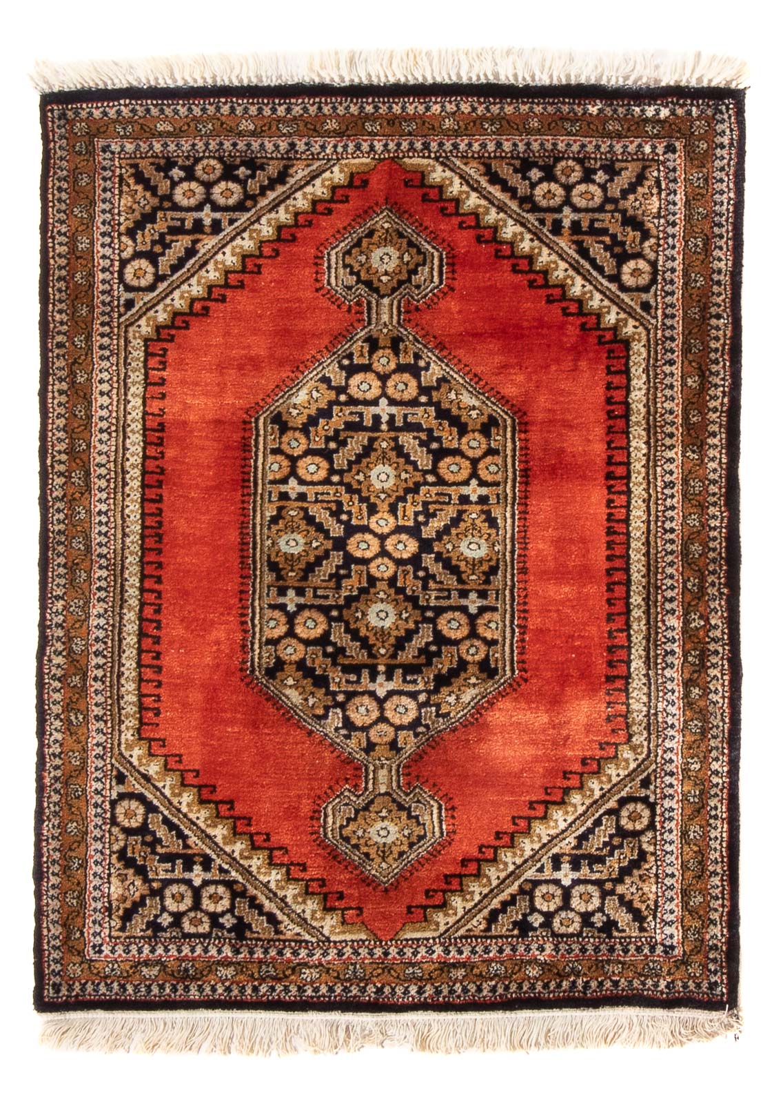 Silk Carpet - Ghom Silk - Premium - 77 x 56 cm - orange