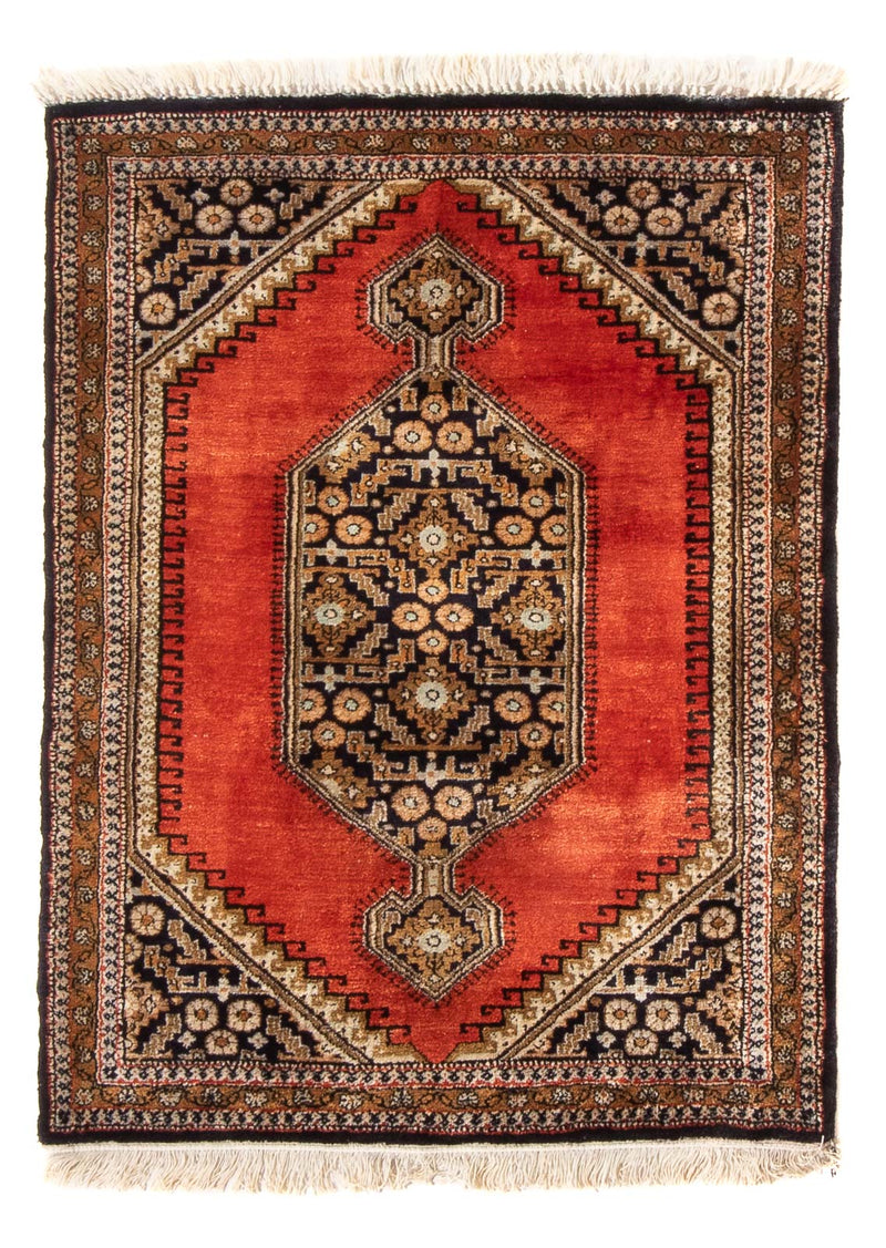 Silk Carpet - Ghom Silk - Premium - 77 x 56 cm - orange