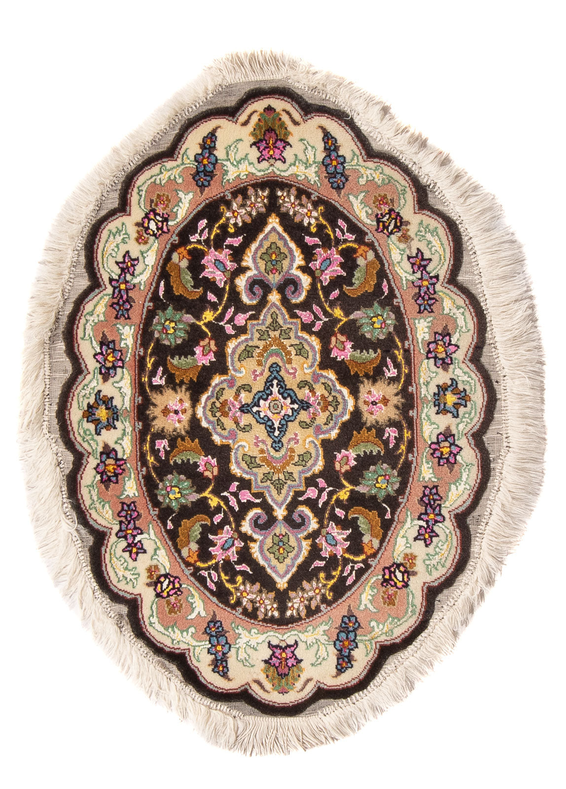 Persisk matta - Tabriz - Royal oval  - 68 x 48 cm - svart