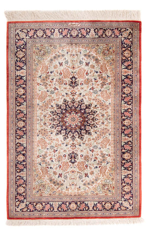 Silk Carpet - Ghom Silk - Premium - 119 x 77 cm - beige