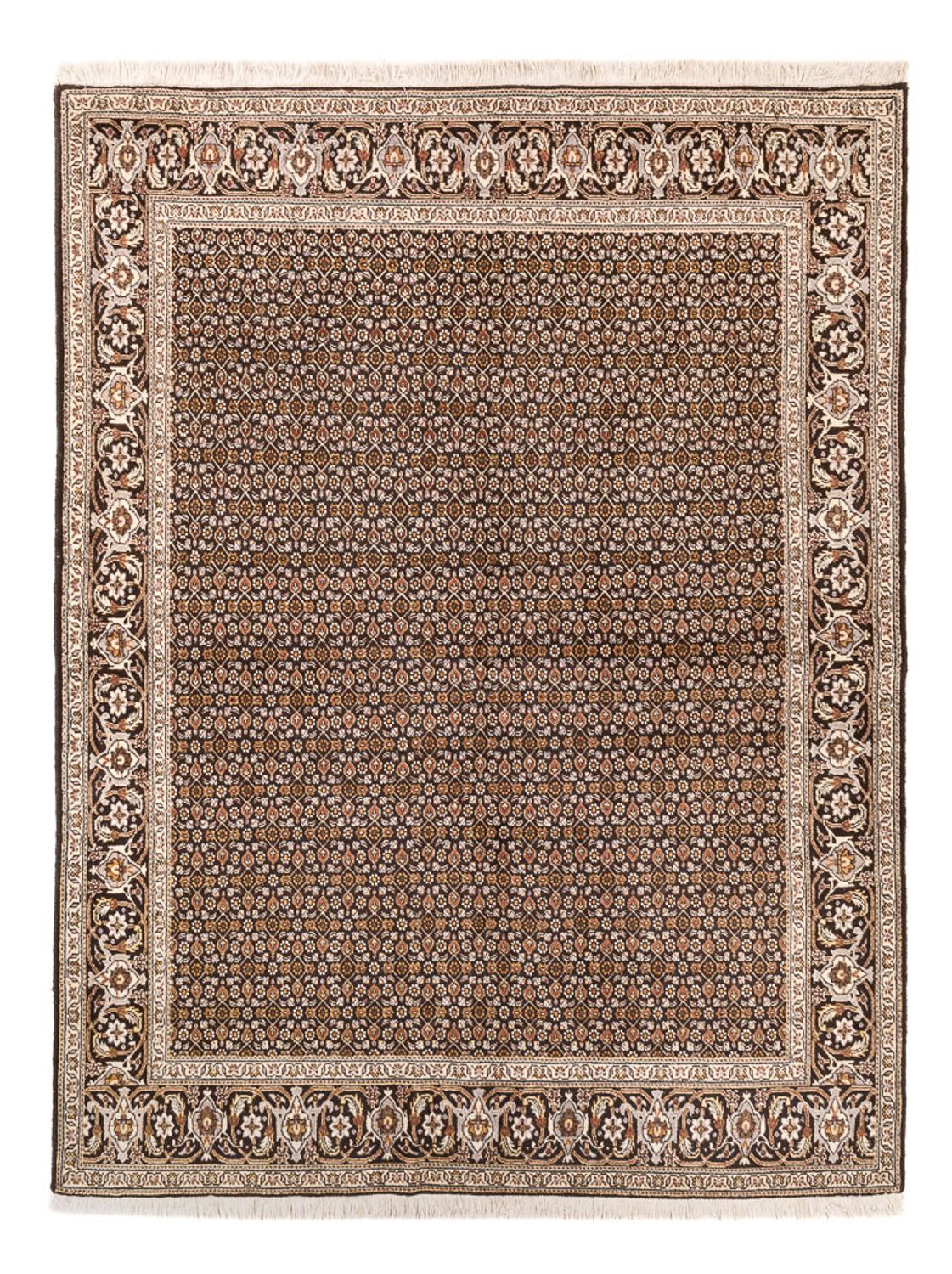 Persisk matta - Tabriz - Royal - 195 x 154 cm - mörk beige