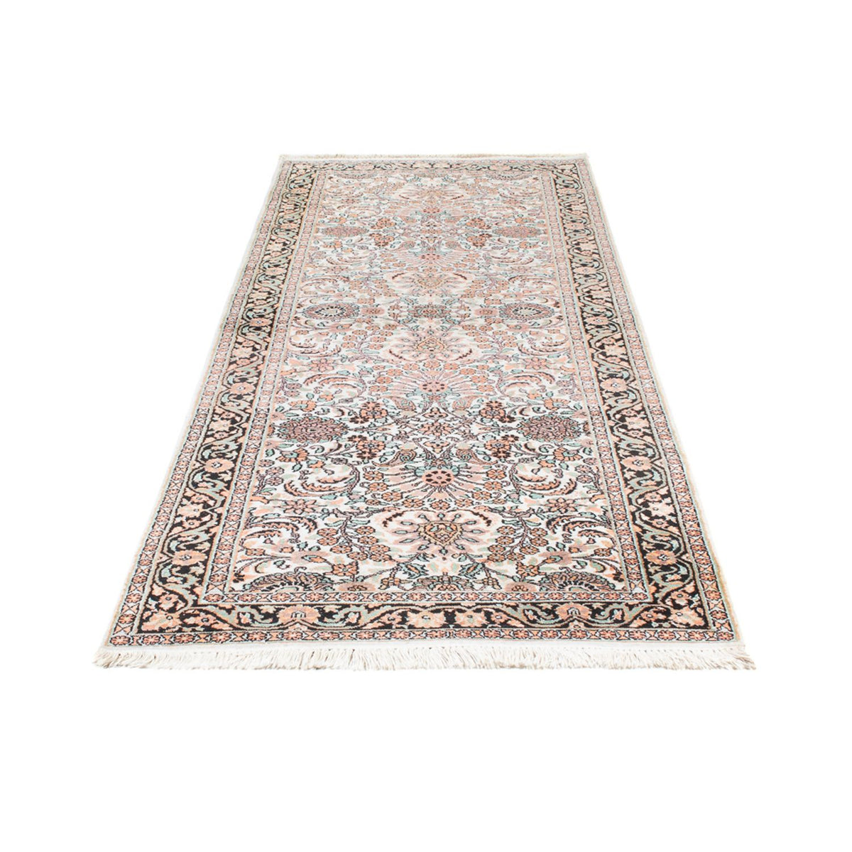 Runner Sidenmatta - Kashmir Silk - 280 x 96 cm - rosa