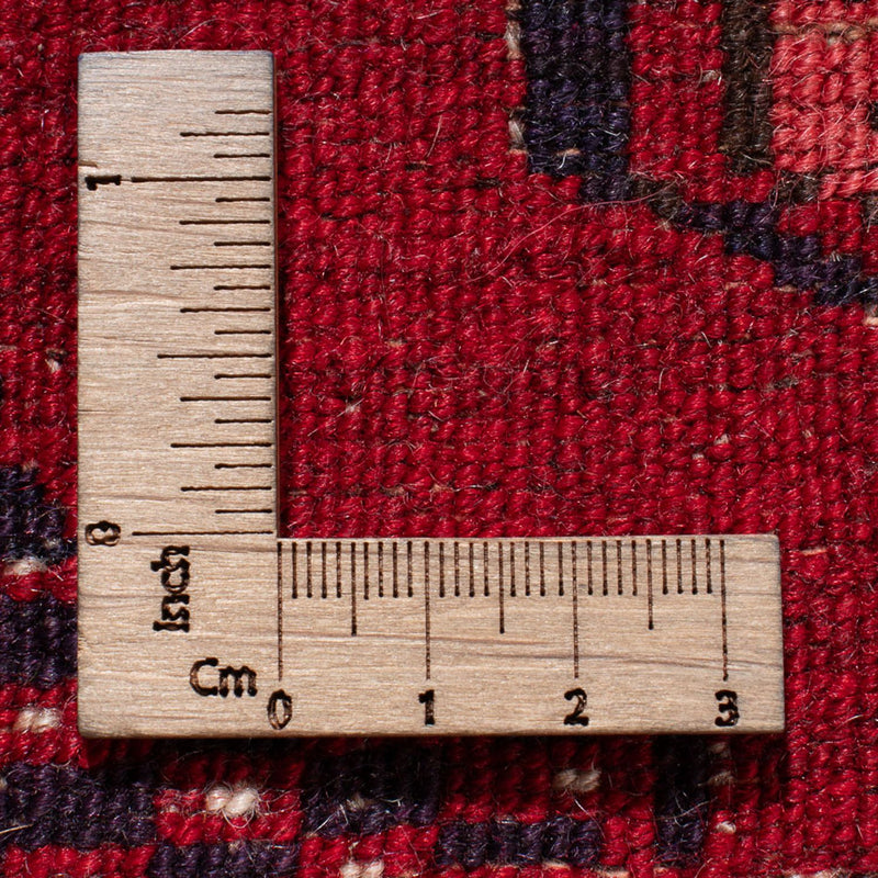 Turkaman-matta - 121 x 83 cm - mörkröd