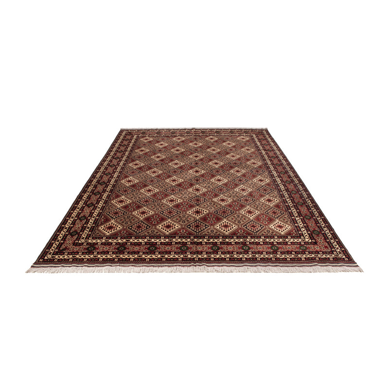 Afghansk matta - 382 x 290 cm - mörk beige