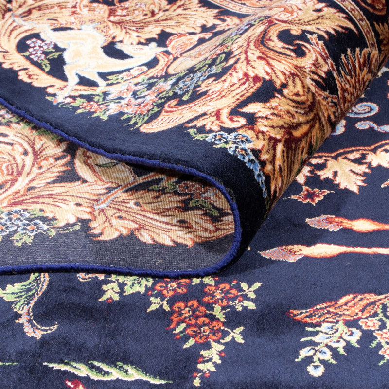 Persisk matta - Ghom - 230 x 150 cm - mörkblå