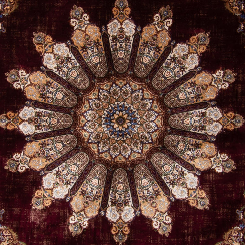 Persisk matta - Ghom - 230 x 150 cm - rött vin