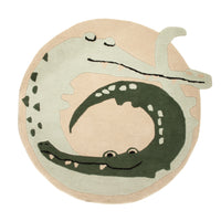 Barnens matta runt  - 92 x 92 cm - flerfärgad