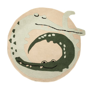 Barnens matta runt  - 92 x 92 cm - flerfärgad