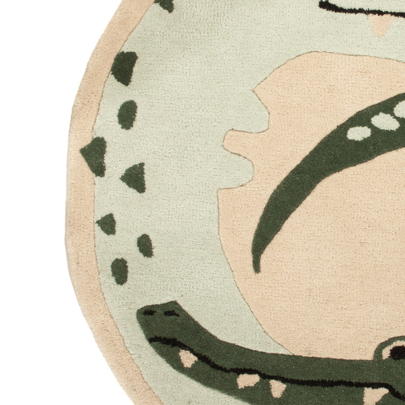 Barnens matta runt  - 92 x 92 cm - flerfärgad