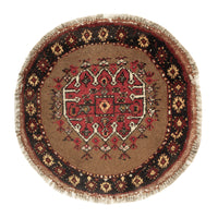 Oriental Carpet runt  - 72 x 72 cm - flerfärgad
