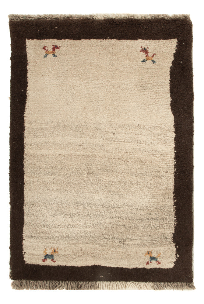 Gabbeh-matta - persisk - 85 x 57 cm - beige